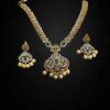Exquisite Gold-Plated & CZ Necklace Set with Matching Earrings for Women